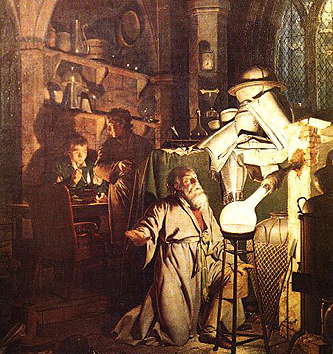 Der Alchimist Henning Brand entdeckte 1669 den Phosphor.